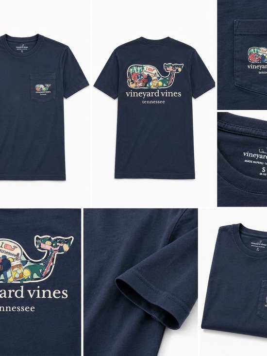 Vineyard Vines Other - Vineyard Vines Navy Tennessee Whale Pocket Tee